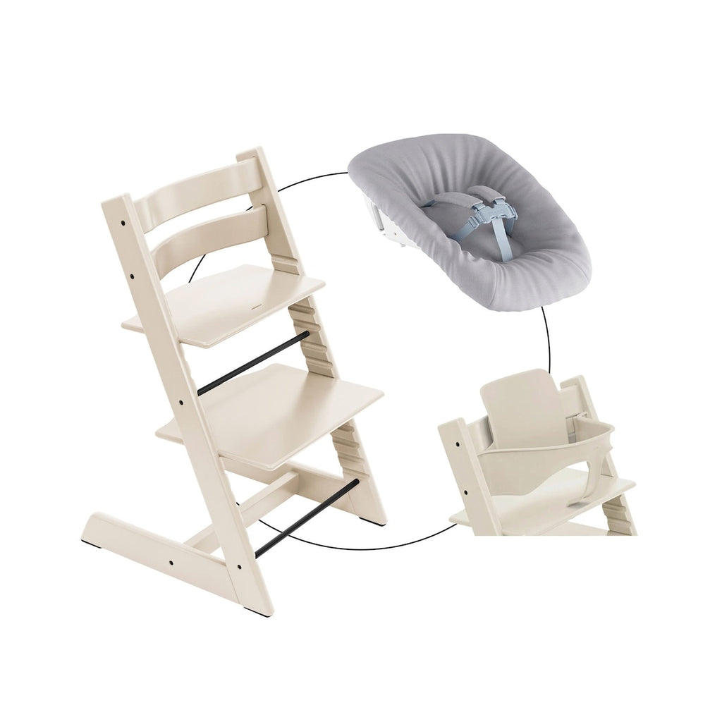 Trappestol Tripp Trapp med Newborn sett 79 cm bøk - Stokke
