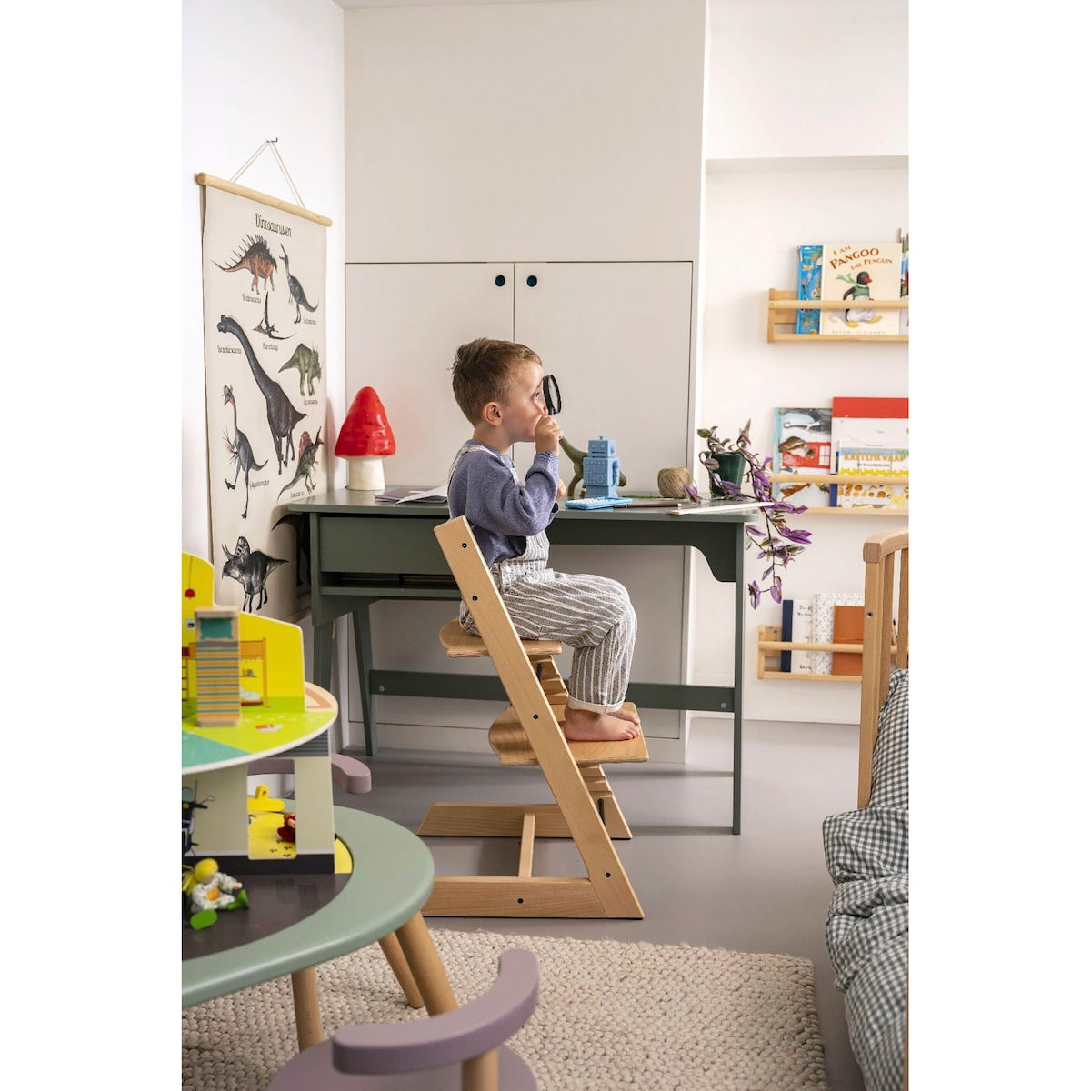 Pakke Tripp Trapp barnestol inkl. YOYO3 stell svart & tekstilsett 6+ svart - Stokke
