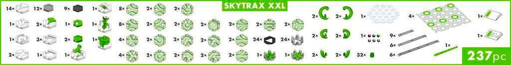 Slides og broer i Action-sett XXL Skytrax GraviTrax kulebane