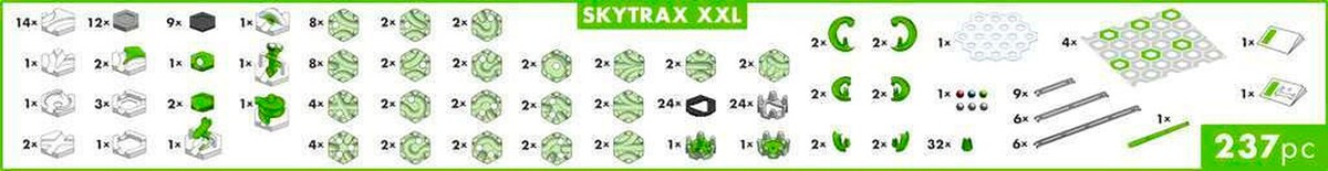 Slides og broer i Action-sett XXL Skytrax GraviTrax kulebane