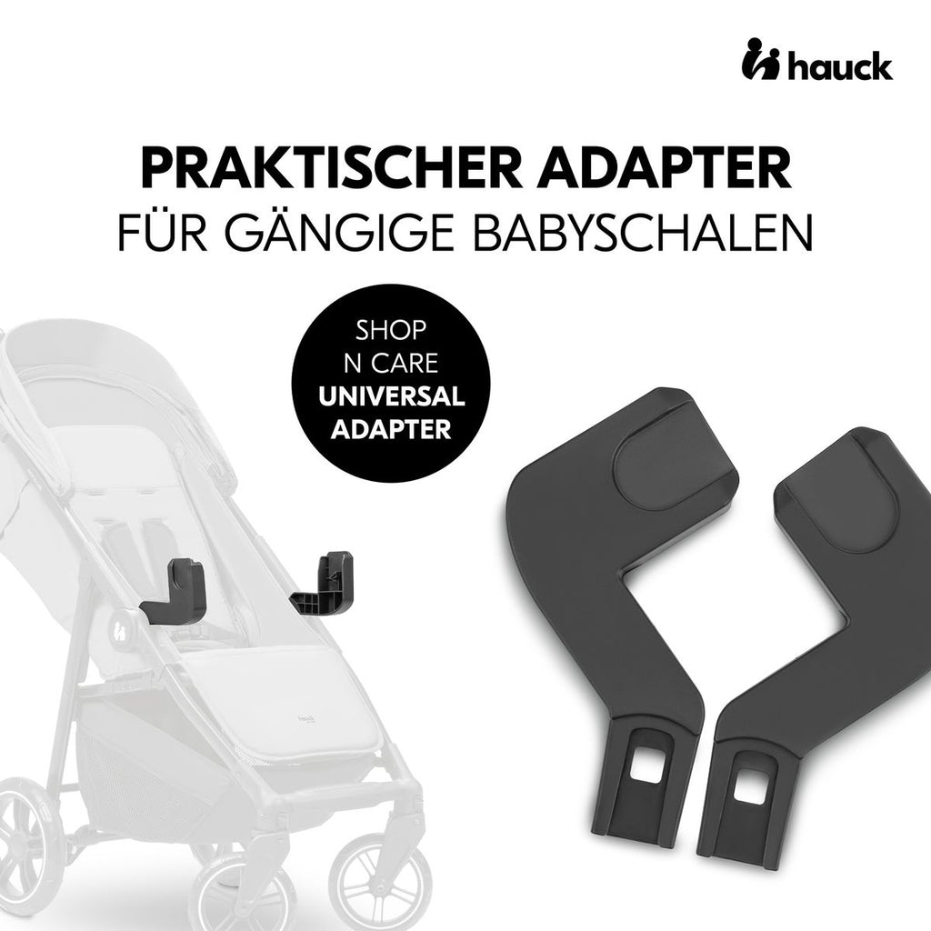Adapter for babystol til Shop N Care sportsvogn, svart - Hauck bakside