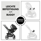 Adapter for babystol til Shop N Care sportsvogn, svart - Hauck montert på vogn