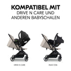 Montert adapter for babystol til Travel N Care, svart på vogn