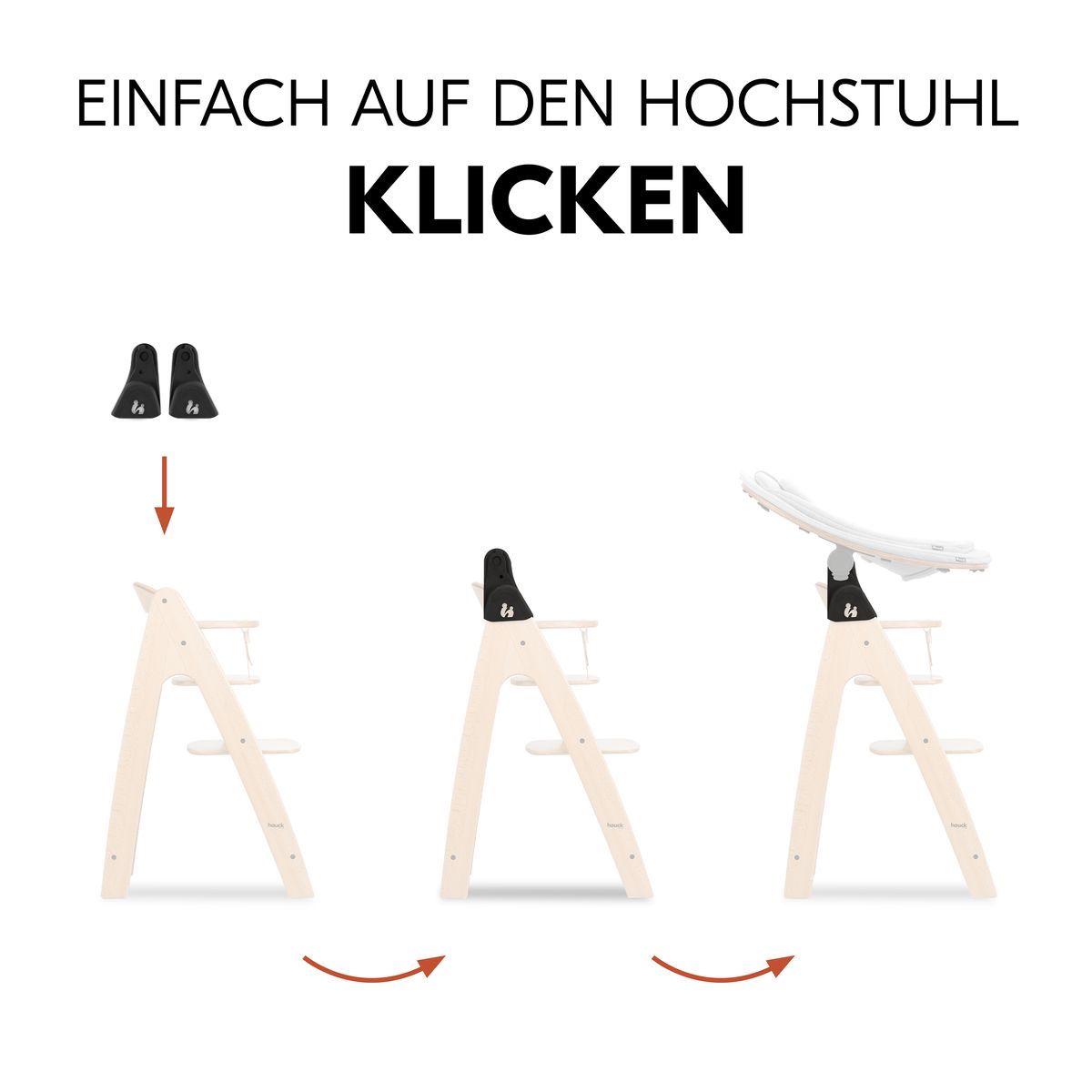 Montert Adapter for Highchair Bouncer Eco til Arketa barnestol svart