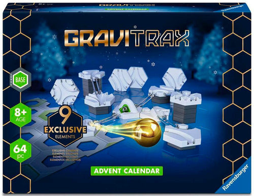 Adventskalender GraviTrax Slopes kulebane forside med eske og deler