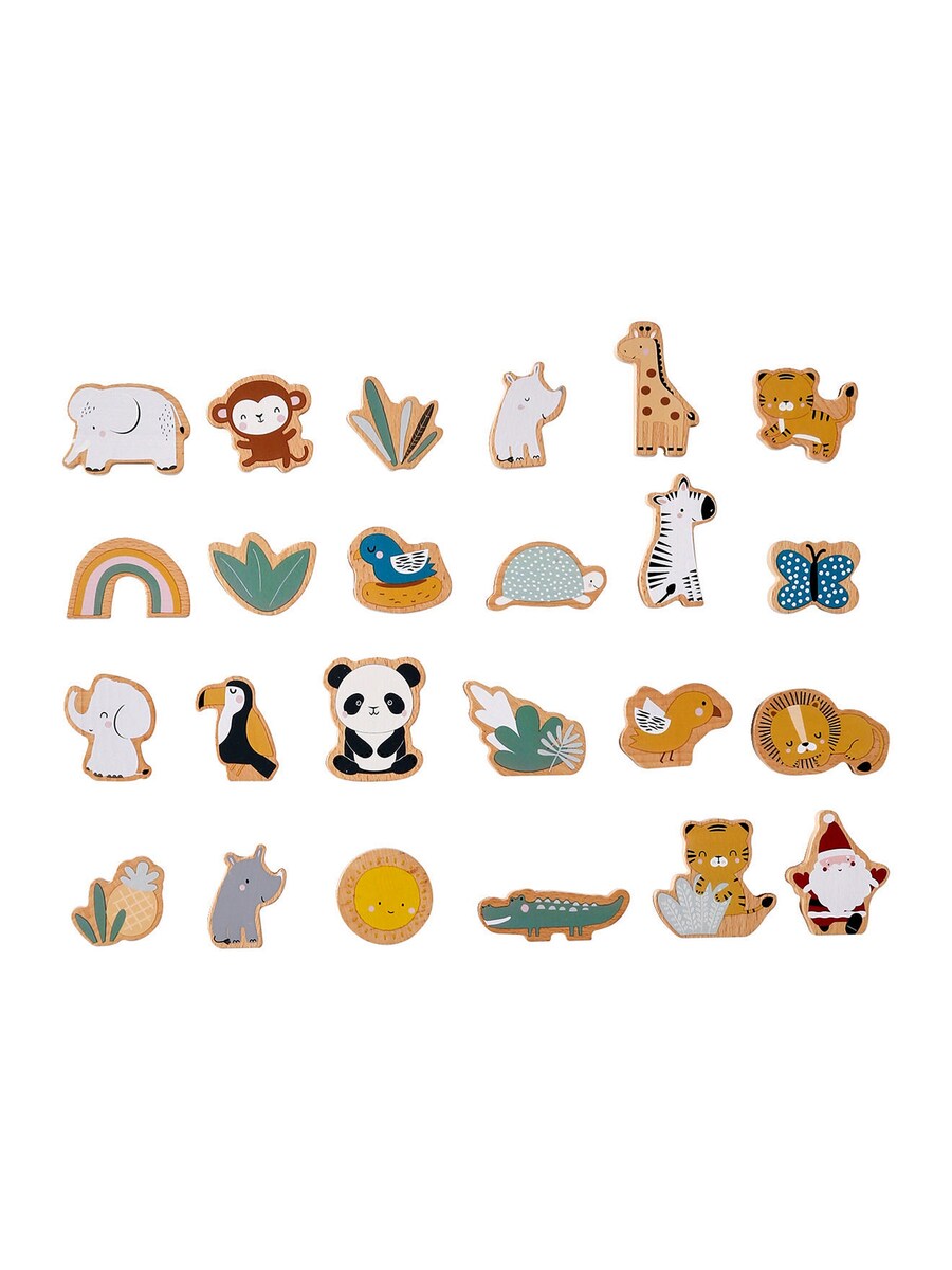 Adventskalender med treleker FSC® 24 figurer forfra