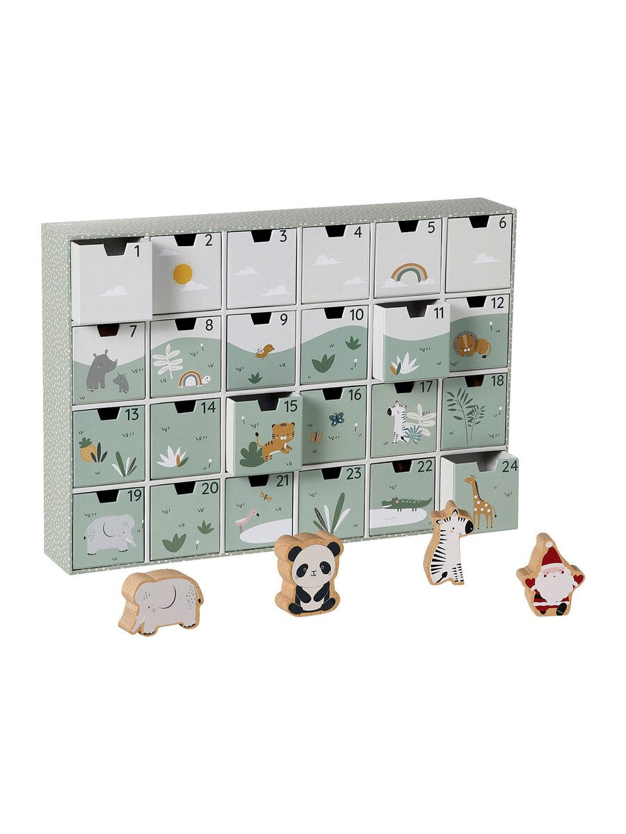 Adventskalender med treleker FSC® 24 figurer detalj av figurer