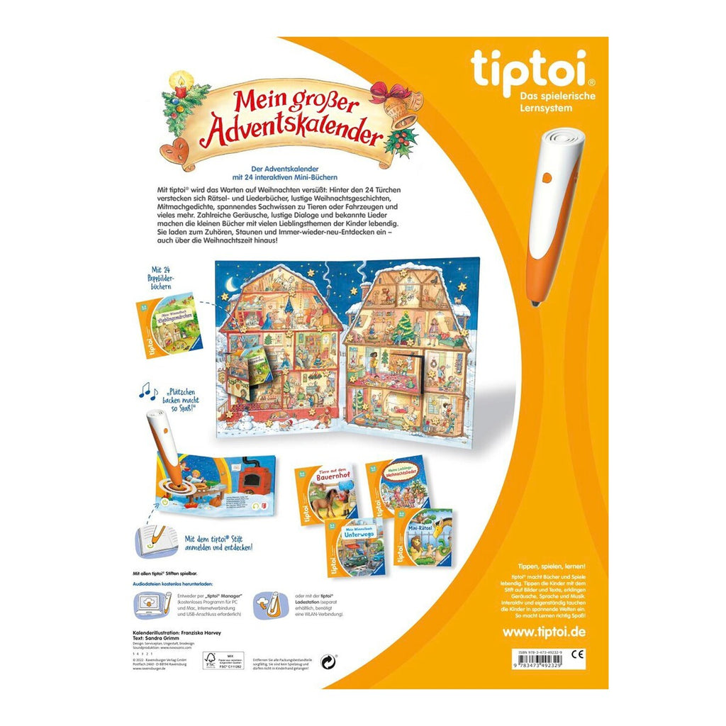 Adventskalender tiptoi® med 24 minibøker emballasje
