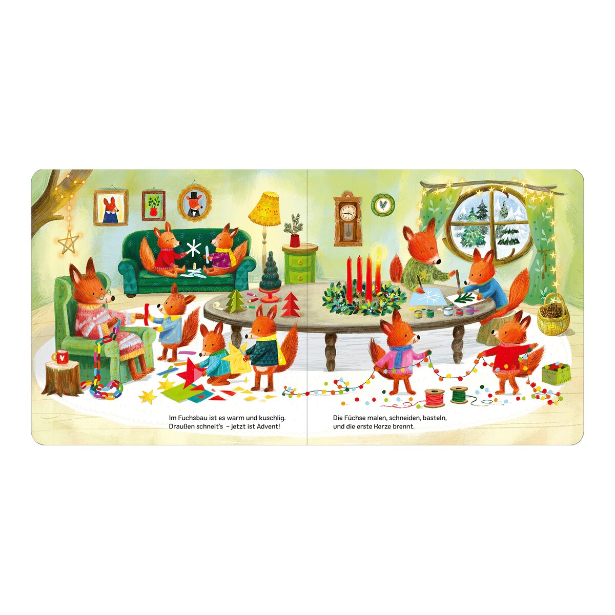 Adventskalenderbok for de minste fra 2 år arsEdition utbrettet dobbeltside