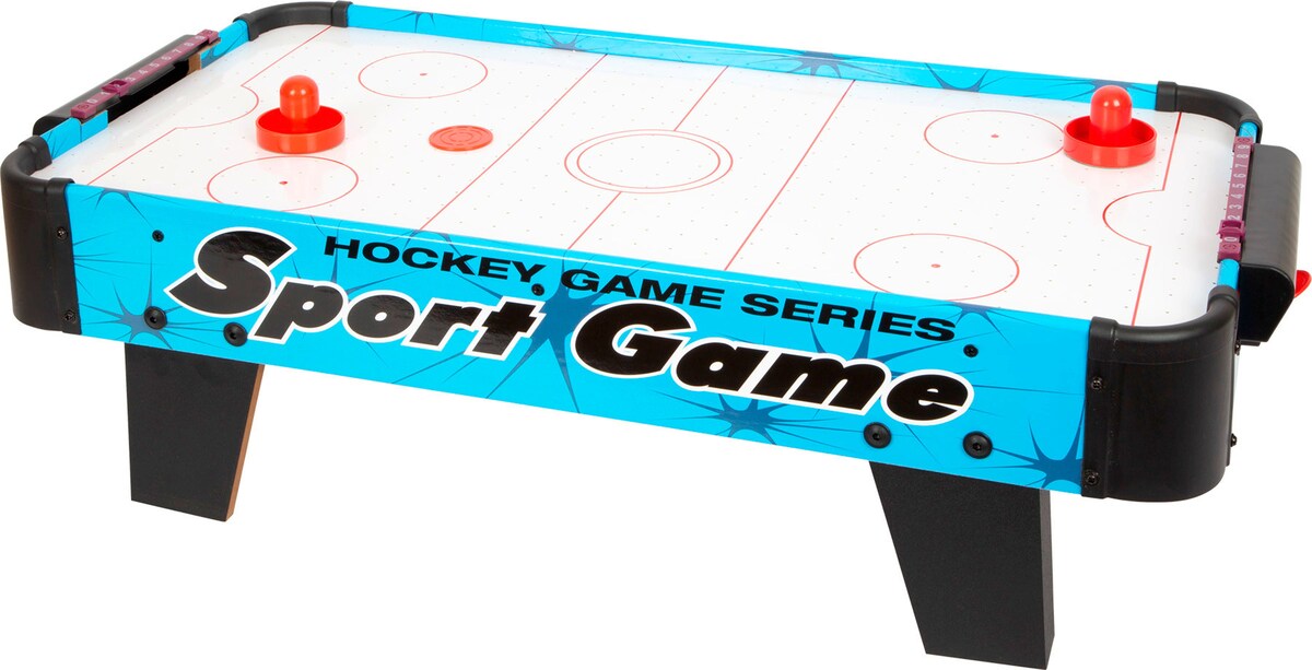 Air-hockey bordspill med 12V vifte og tilbehør forfra