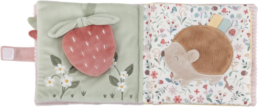 Montert aktivitetsbok i stoff Fairy Garden rosa - Little Dutch med speil