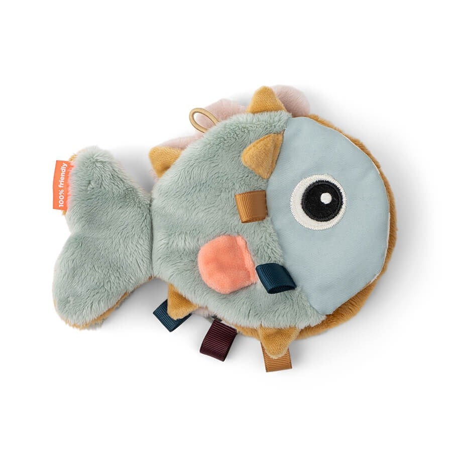 Aktivitetsbok for baby Sea Friends med knitresider forfra