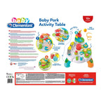 Nærbilde av former og ballbane på Aktivitetsbord Baby-Park