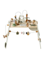 Bakside av aktivitetsbord for baby i tre FSC®