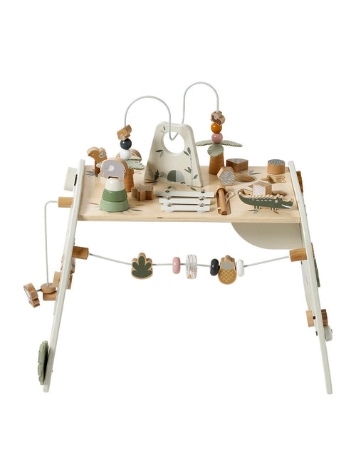 Bakside av aktivitetsbord for baby i tre FSC®