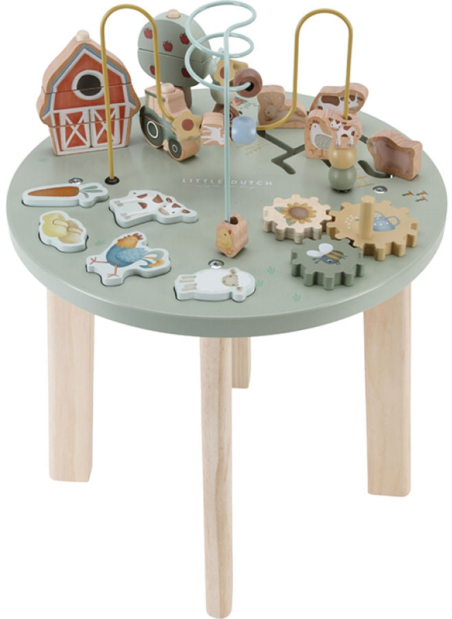 Aktivitetsbord i tre Little Farm - Little Dutch forfra