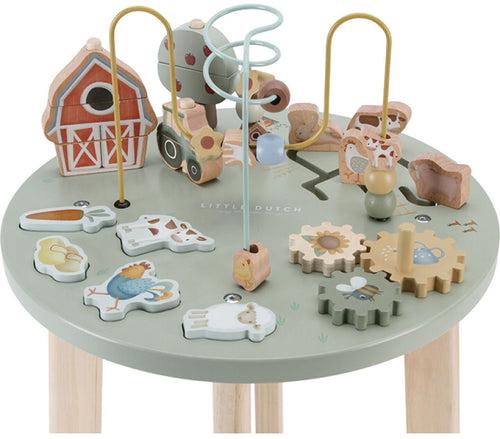 Bakside av aktivitetsbord i tre Little Farm - Little Dutch