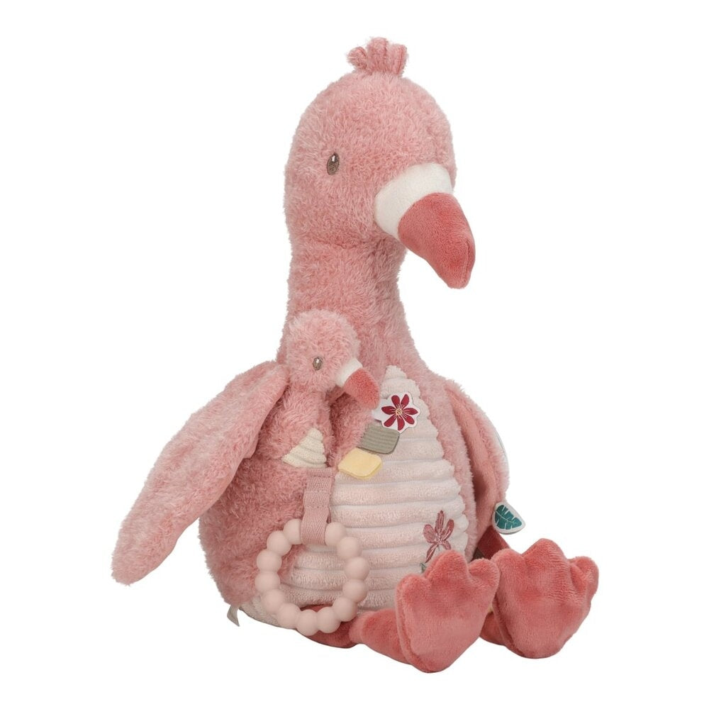 Aktivitetskosedyr flamingo Safari Friends - Little Dutch forfra