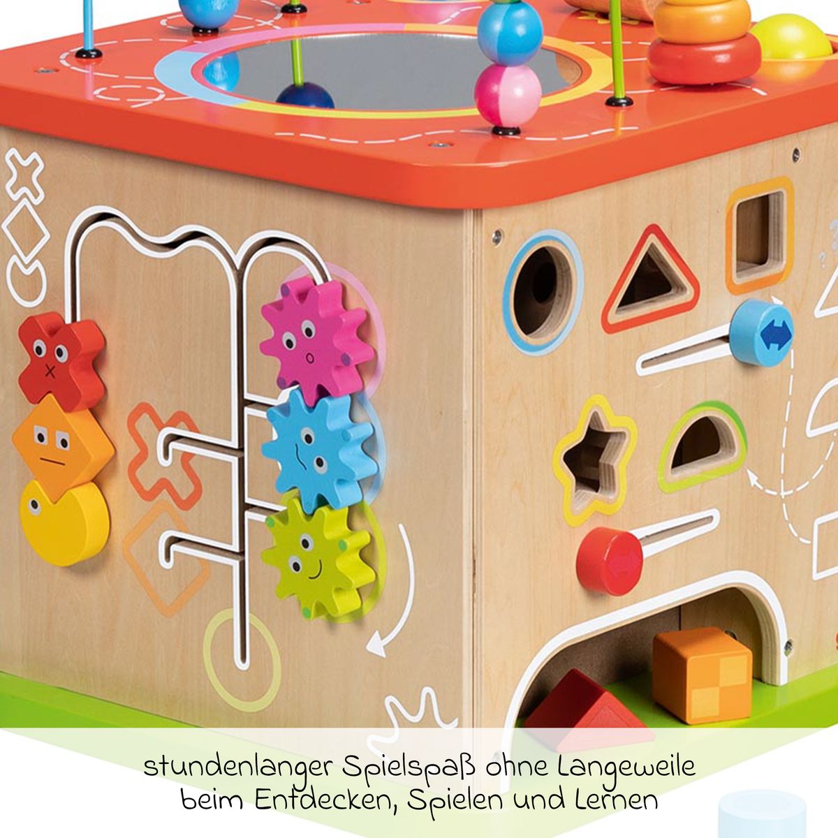 Montert Aktivitetskube Active Kids XXL i tre og metall i barnerom