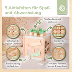 Detalj av labyrint på Aktivitetskube Hase Fine XXL i tre, FSC