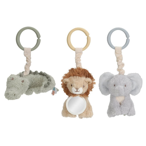 Aktivitetsleke Safari Friends for vogn og bilstol fra fronten
