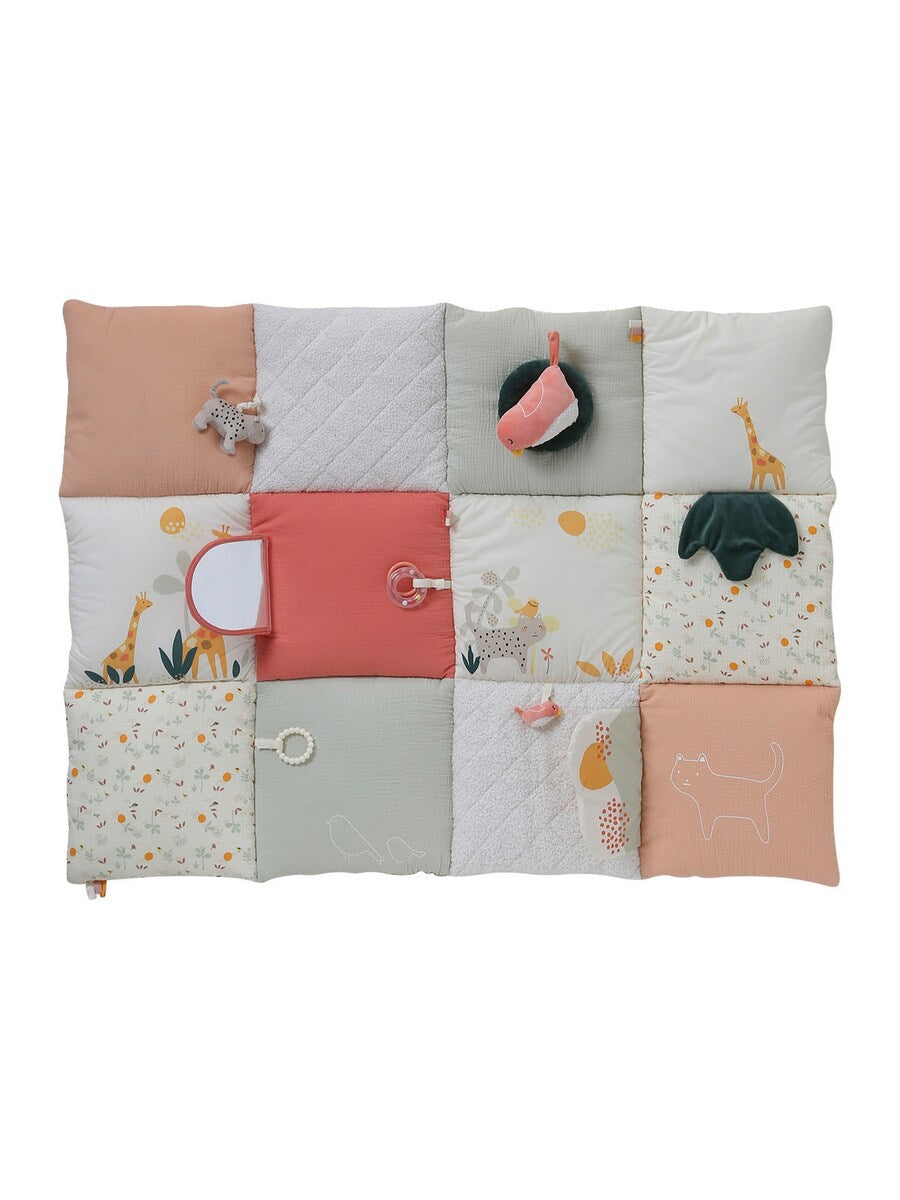Aktivitetsmatte patchwork bomull/polyester 110x86 cm - Vertbaudet