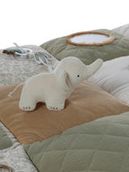 Aktivitetsmatte patchwork bomull polyester 110x86 cm detalj av 3D-applikasjon