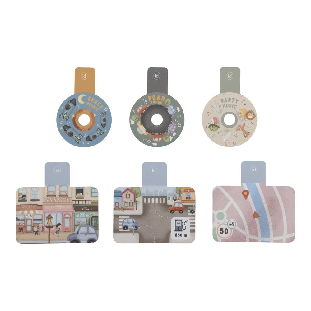 Aktivitetsratt i FSC-tre med lyder og kort med medfølgende kort