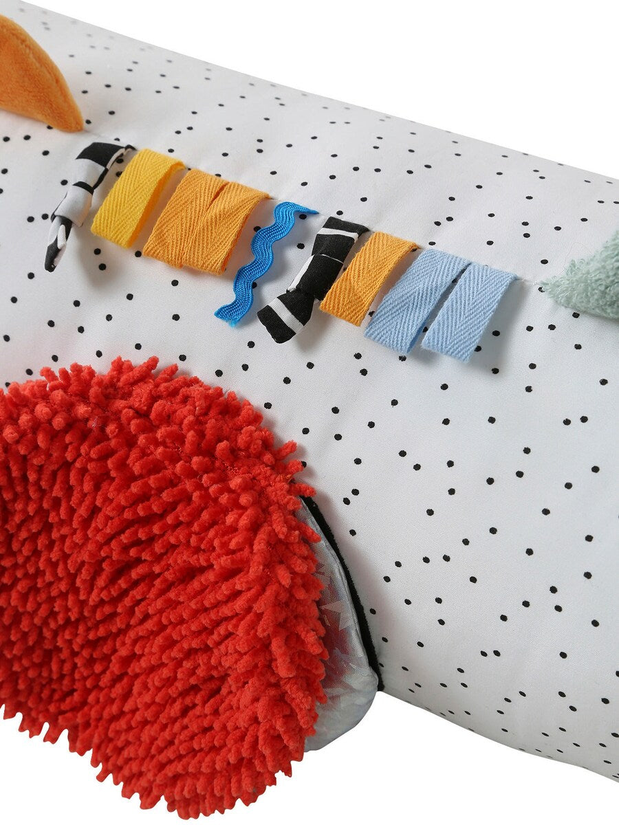 Aktivitetsrull for baby sensorisk lek 120 cm polyester med speil detalj