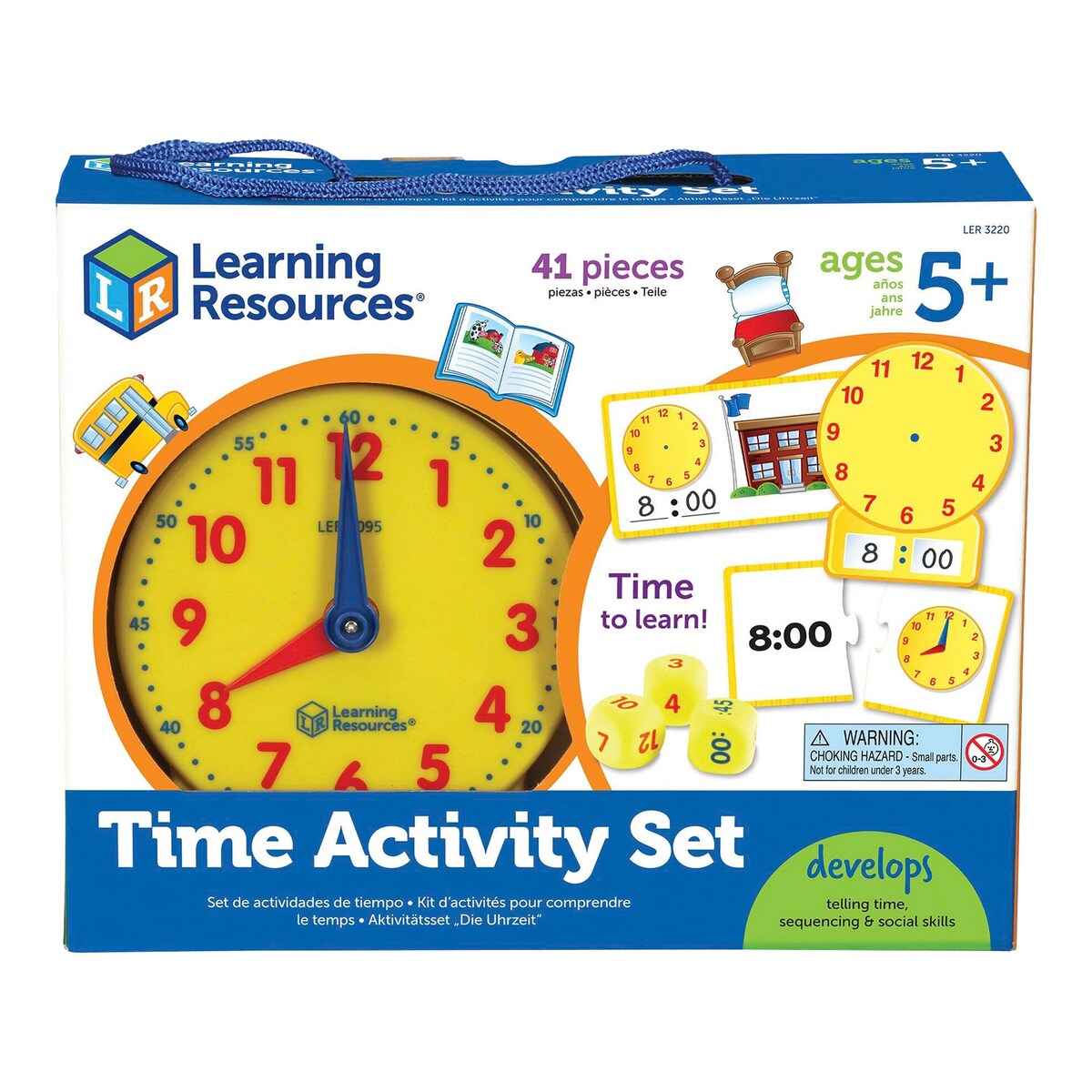 Aktivitetssett for å lære klokken, fra 5 år framfra