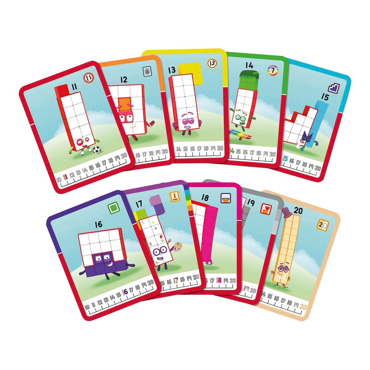 Dry-wipe kort og penn i Aktivitetssett MathLink Numberblocks 11-20