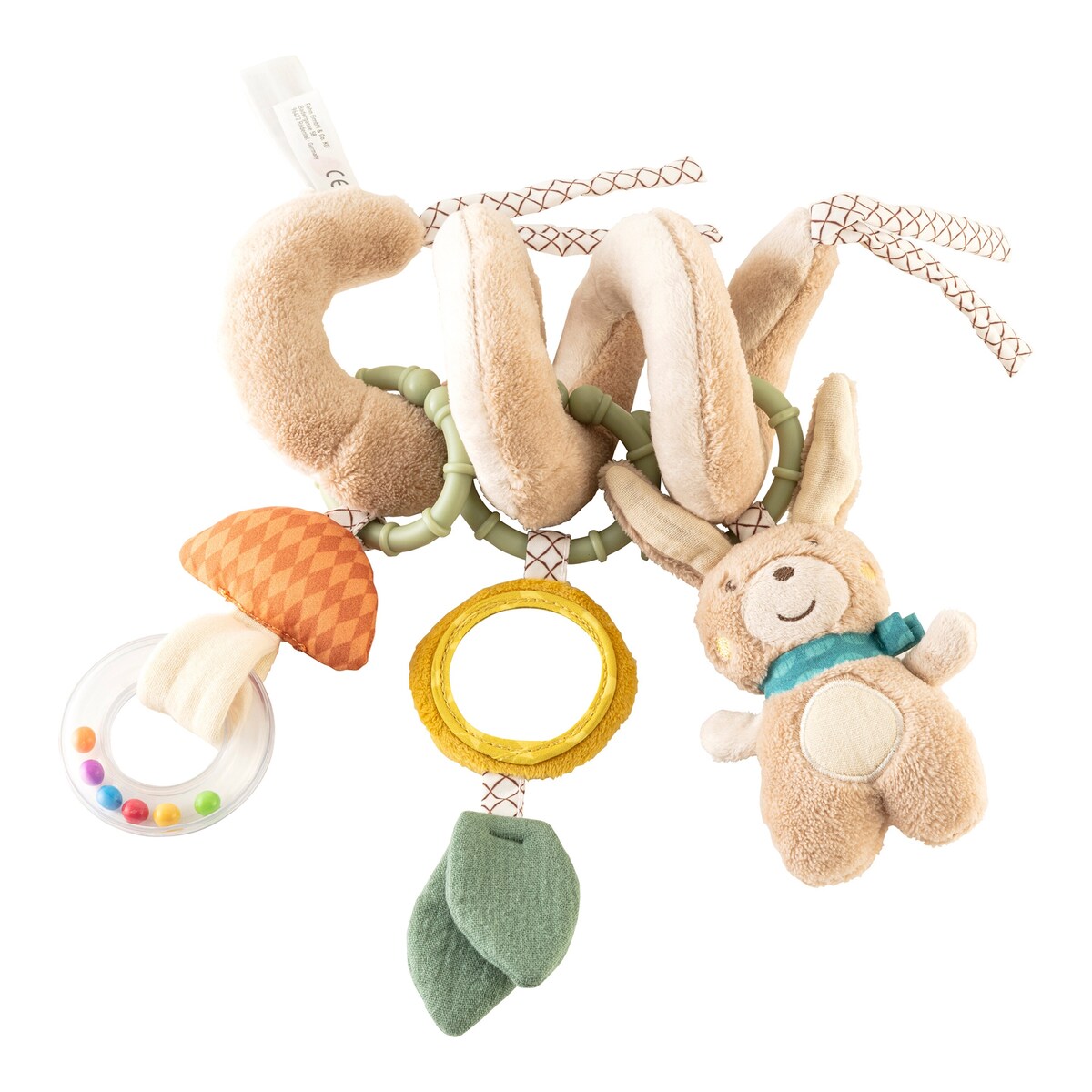 Aktivitetsspiral hare Forest Friends 27 cm i plysj forfra