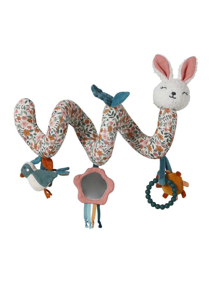 Aktivitetsspiral for baby RETRO FLOWER bomull 36 cm forfra