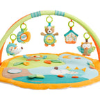 Aktivitetsstativ med 3D-lekematte Sleeping Forest bakside