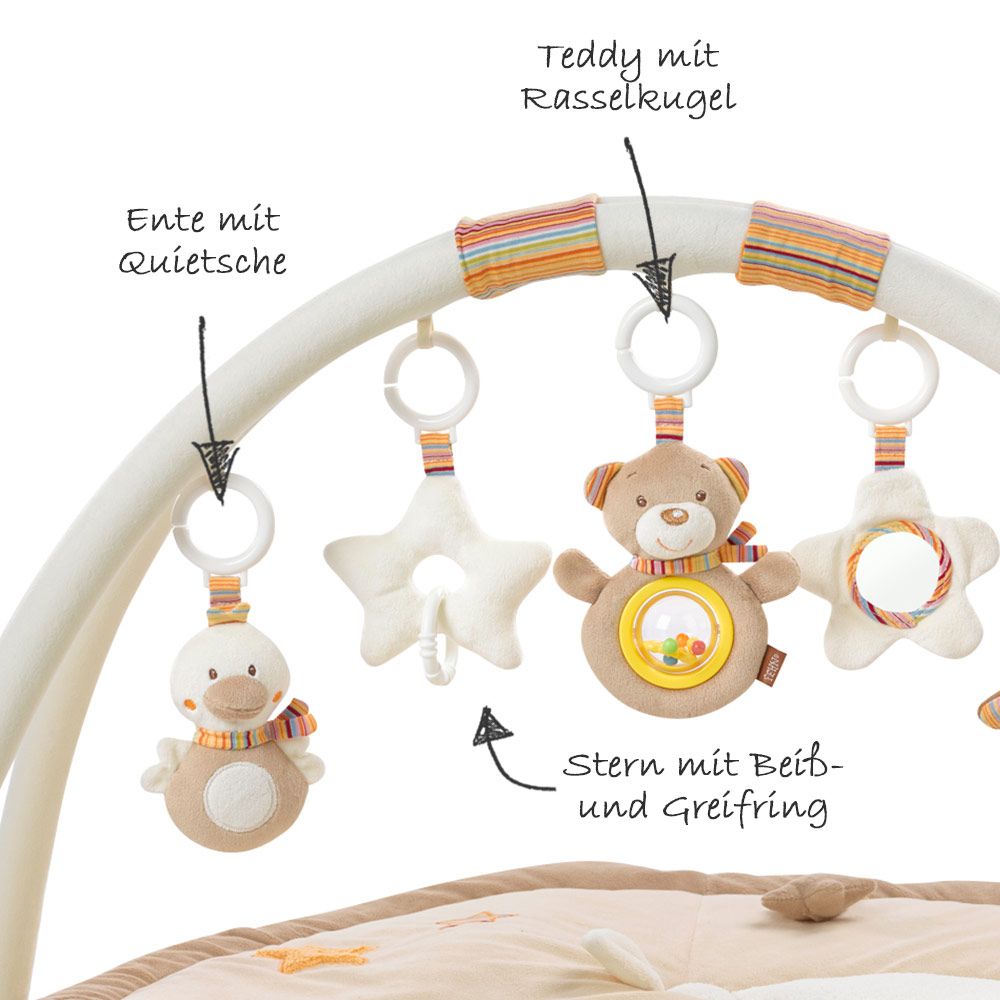 Aktivitetsteppe 3D Teddy Rainbow Fehn bakside