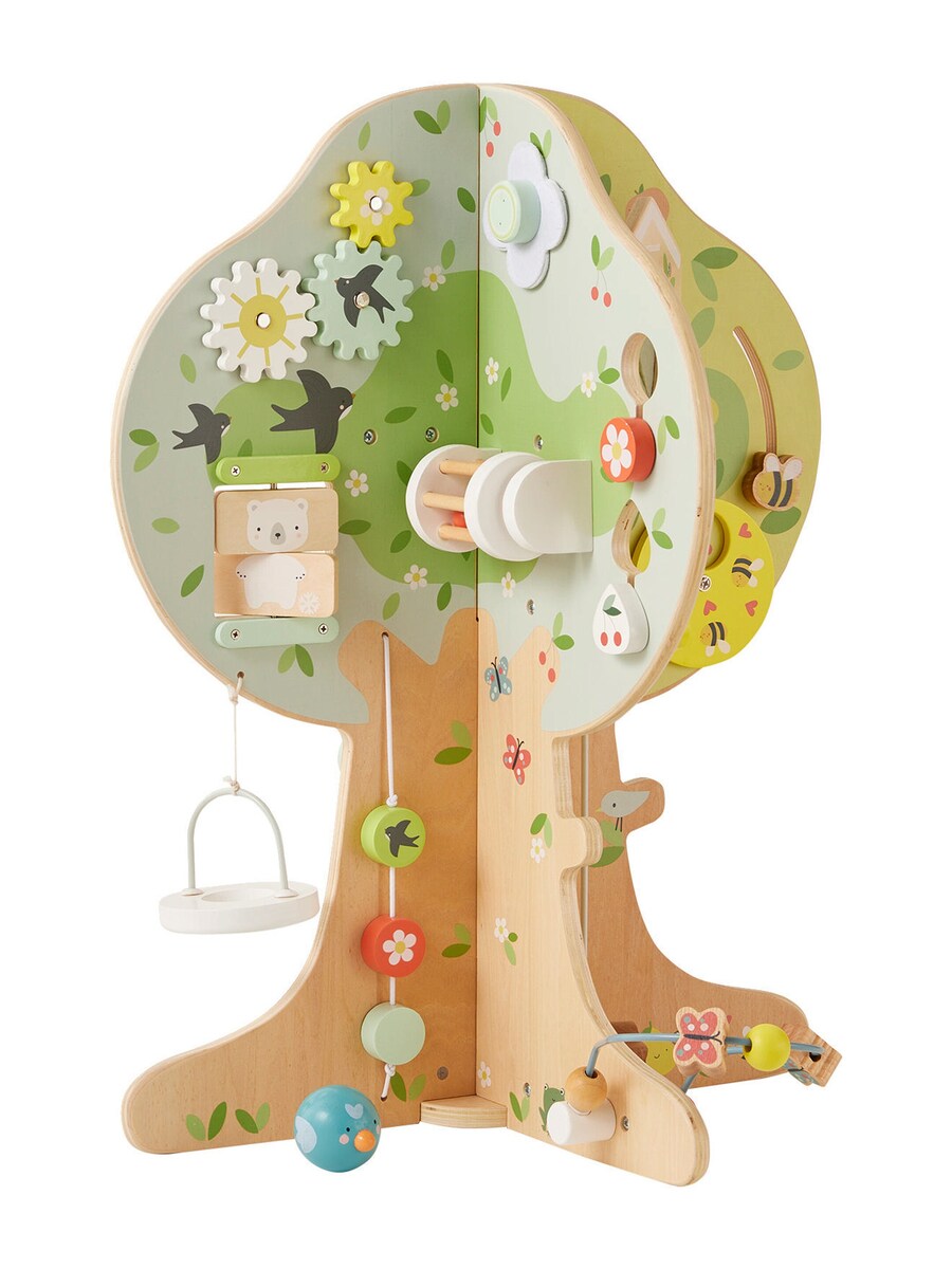 Barn som leker med Aktivitetstre i tre FSC® 58 x 38 cm 4 sider