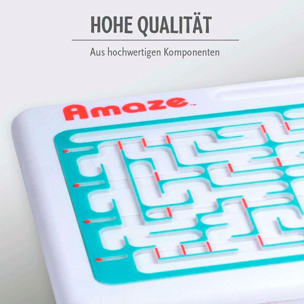 Montert Amaze labyrintspill med 16 oppgaver spillbrett