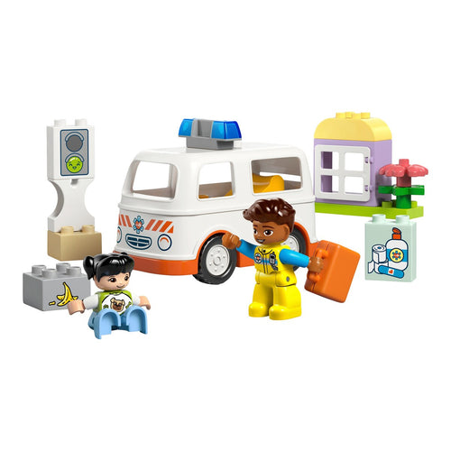 Ambulanse med fører 10447 DUPLO bakside