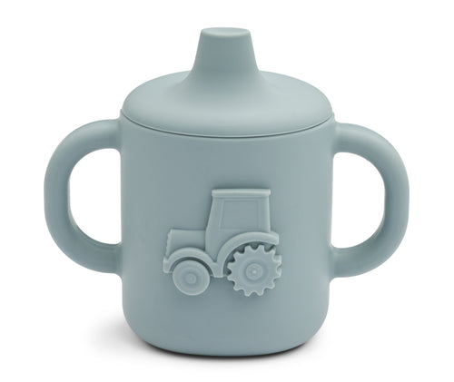 Amelio tåtekopp i silikon Blue Fog BPA-fri forfra