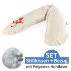 Ammepute med polyesterfyll og trekk 190 cm rev prikker - Theraline forfra