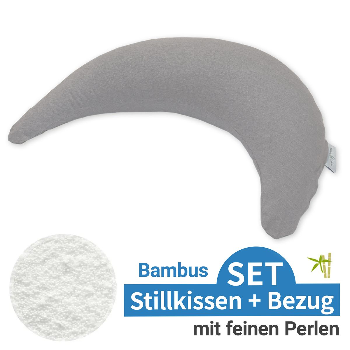 Ammepute Bambusmond med mikroperlefyll og bambustrekk 140 cm fra Theraline