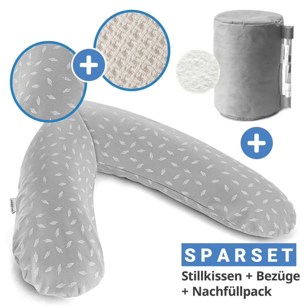 Ammepute Das Original 190 cm med 2 trekk og mikroperler sett forfra