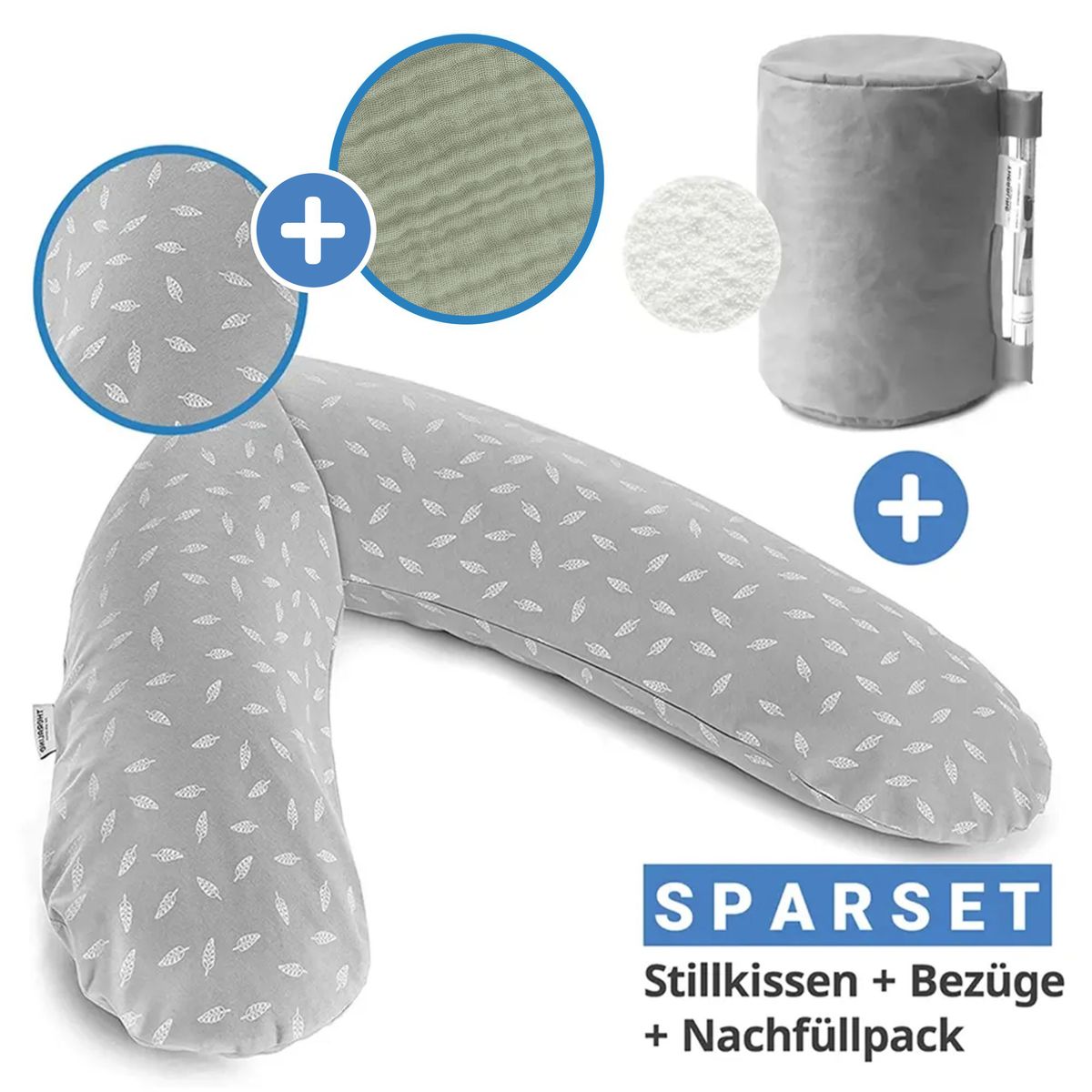 Ammepute Das Original 190 cm med 2 trekk, salvie sett forfra