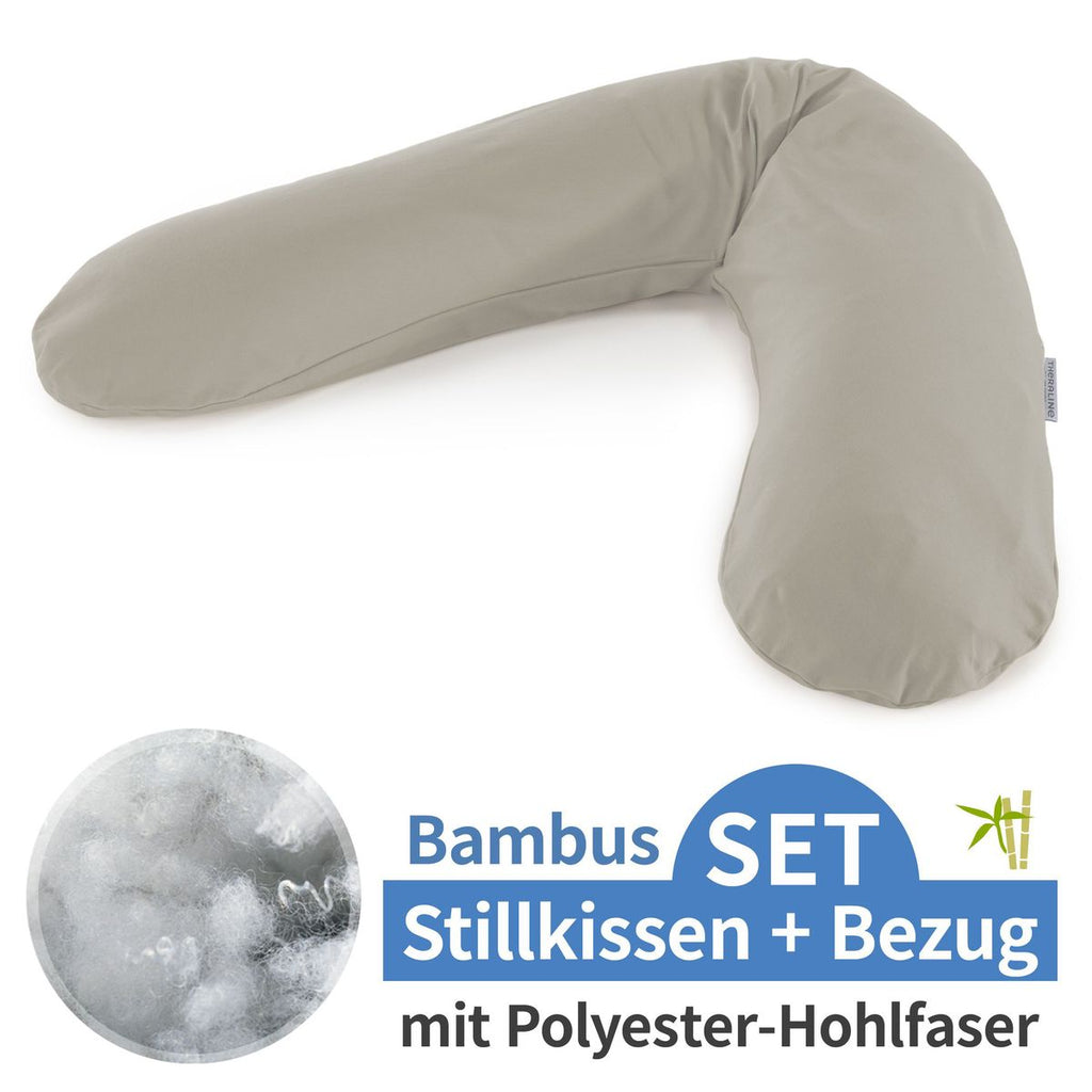 Ammepute Das Original bambustrekk 190 cm leirgrå forfra