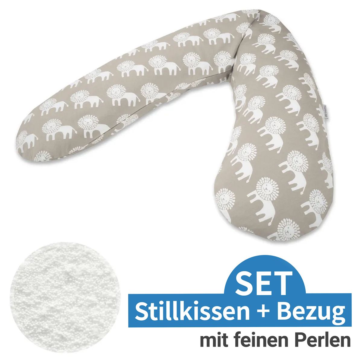 Ammepute Das Original med mikroperler og trekk 190 cm fra Theraline sett forfra