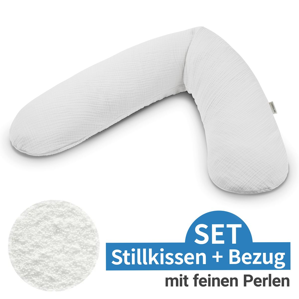 Ammepute Das Original med perlefyll og musselintrekk 190 cm forfra