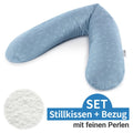 Ammepute med perlefyll og trekk 190 cm kolibri - Theraline for ergonomisk amming