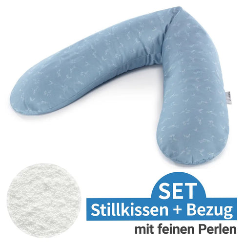 Ammepute med perlefyll og trekk 190 cm kolibri - Theraline for ergonomisk amming
