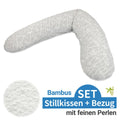 Ammepute med mikroperlefyll og bambustrekk 190 cm - Theraline for ergonomisk støtte