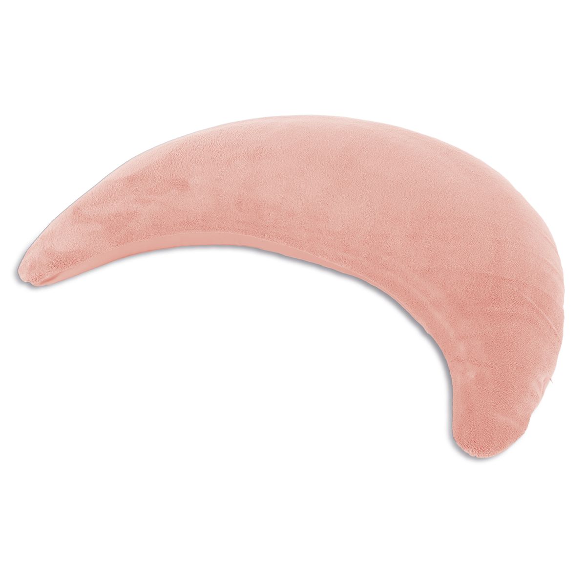 Ammepute Plüschmond med mikroperlefyll 140 cm, pudderrosa, forfra